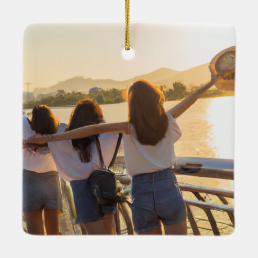 Aangepaste meidenreis | Meisweekend Getaway Souven Keramisch Ornament (Achterkant)