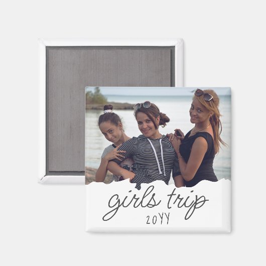 Aangepaste meidenreis | Meisweekend Getaway Souven Magneet (Voorkant / Achterkant)