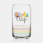 Aangepaste meidenreis | Vakantie van het weekend v Blikvorm Glas (Voorkant)