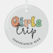 Aangepaste meidenreis | Vakantie van het weekend v Glas Ornament (Voorkant)