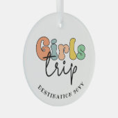 Aangepaste meidenreis | Vakantie van het weekend v Glas Ornament (Voorkant Rechts)