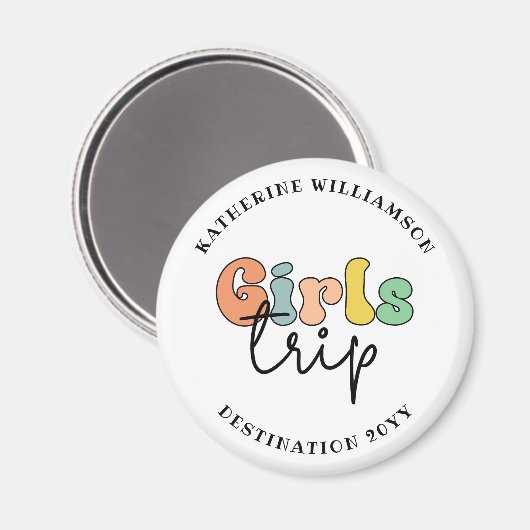 Aangepaste meidenreis | Vakantie van het weekend v Magneet (Voorkant / Achterkant)