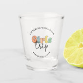 Aangepaste meidenreis | Vakantie van het weekend v Shot Glas (Voorkant)
