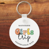 Aangepaste meidenreis | Vakantie van het weekend v Sleutelhanger (Achterkant)