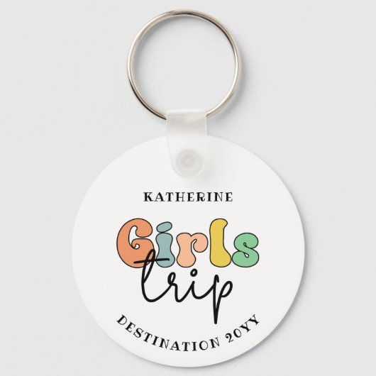 Aangepaste meidenreis | Vakantie van het weekend v Sleutelhanger (Achterkant)