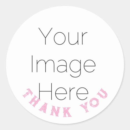 Aangepaste meisje Baby Shower Dank Je Foto Sticker (Voorkant)