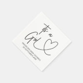 Aangepaste Meisje Baby shower Servet Sets (Hoek)