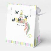 Aangepaste Meisje Eenhoorn Gezicht Verjaardag Dank Bedankdoosjes (Achterkant)