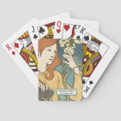 Aangepaste Meisje Journaling Wildflower Pokerkaarten (Achterkant)