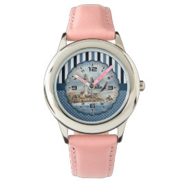 Aangepaste Meisjes Naam Glitter Strap Kinder Horlo Horloge