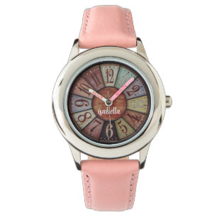 Aangepaste Meisjes Naam Glitter Strap Kinder Horlo Horloge