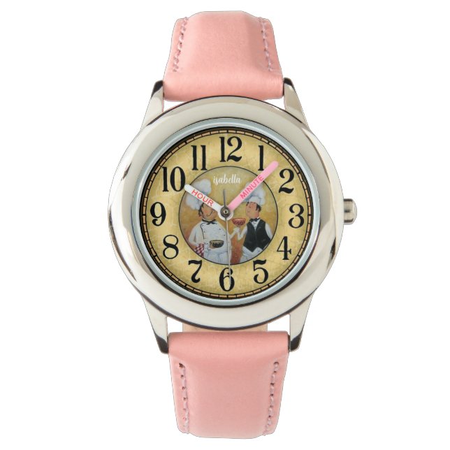 Aangepaste Meisjes Naam Glitter Strap Kinder Horlo Horloge (Voorkant)