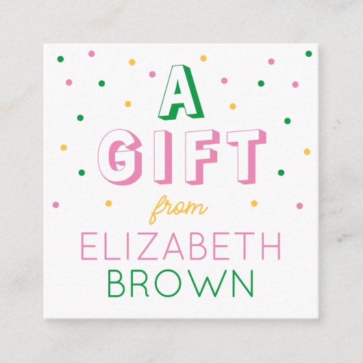 Aangepaste meisjes Preppy een cadeau van Informatiekaartje (Voorkant)