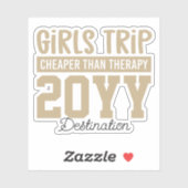 Aangepaste meisjes reis goedkoper dan therapie sticker (Vel)