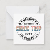 Aangepaste meisjes reis in voortgang Gradiënt Grap Notitiekaartje (Voorkant)
