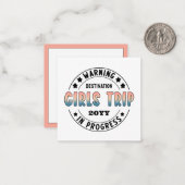 Aangepaste meisjes reis in voortgang Gradiënt Grap Notitiekaartje (Voorkant / Achterkant in situ)