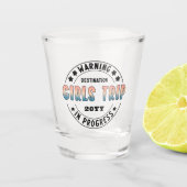 Aangepaste meisjes reis in voortgang Gradiënt Grap Shot Glas (Voorkant)