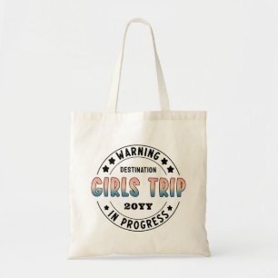Aangepaste meisjes reis in voortgang Gradiënt Grap Tote Bag