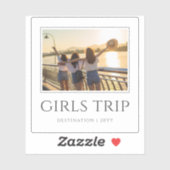 Aangepaste meisjes reis | Meisjes weekend Foto Sticker (Vel)