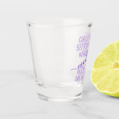 Aangepaste meisjes reizen Paars gepersonaliseerd Shot Glas (Links)