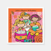 Aangepaste Meisjes Slumber Party Verjaardag Papier Servetten (Voorkant)