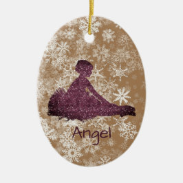 Aangepaste Meisjes Sneeuwvlokken Ballerina Dance Keramisch Ornament