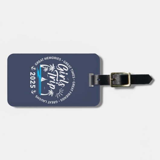 Aangepaste Meisjes Trip Groep Matching Beach Vakan Bagagelabel (Voorkant horizontaal)