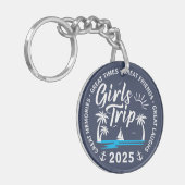 Aangepaste Meisjes Trip Groep Matching Beach Vakan Sleutelhanger (Voorkant Links)