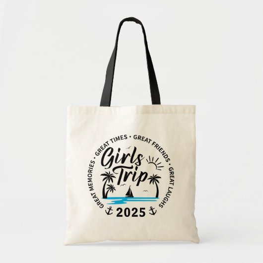 Aangepaste Meisjes Trip Groep Matching Beach Vakan Tote Bag (Voorkant)