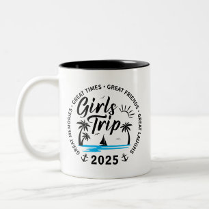 Aangepaste Meisjes Trip Groep Matching Beach Vakan Tweekleurige Koffiemok