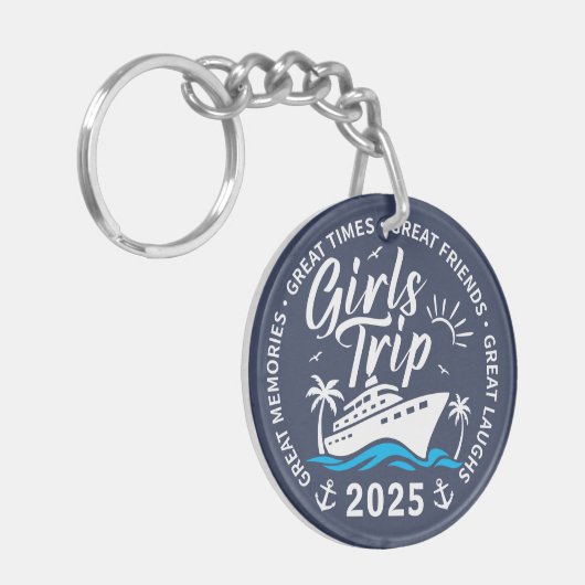 Aangepaste Meisjes Trip Groep Matching Cruise Vaka Sleutelhanger (Voorkant Links)
