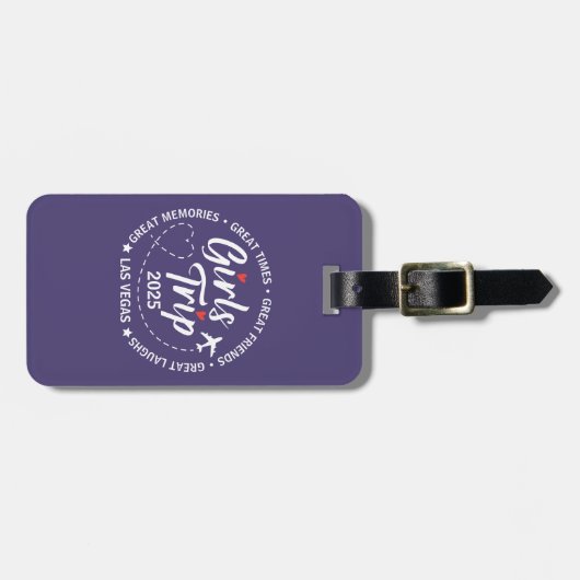 Aangepaste Meisjes Trip Groep Matching Vakantie Bagagelabel (Voorkant horizontaal)