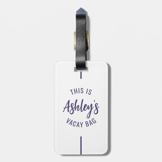Aangepaste Meisjes Trip Groep Matching Vakantie Bagagelabel (Achterkant verticaal)