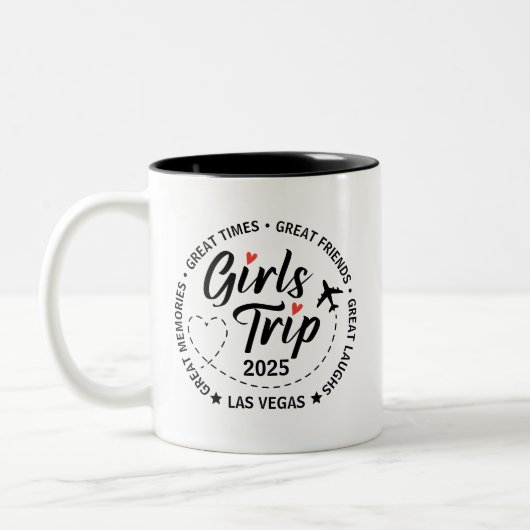 Aangepaste Meisjes Trip Groep Matching Vakantie Tweekleurige Koffiemok (Links)