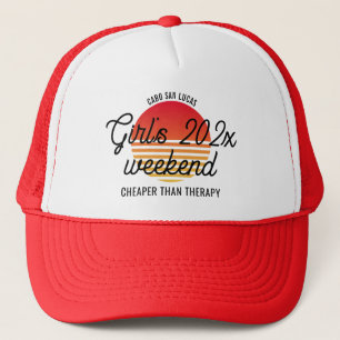 Aangepaste Meisjes Trip Retro Sunset Meisjes Weeke Trucker Pet