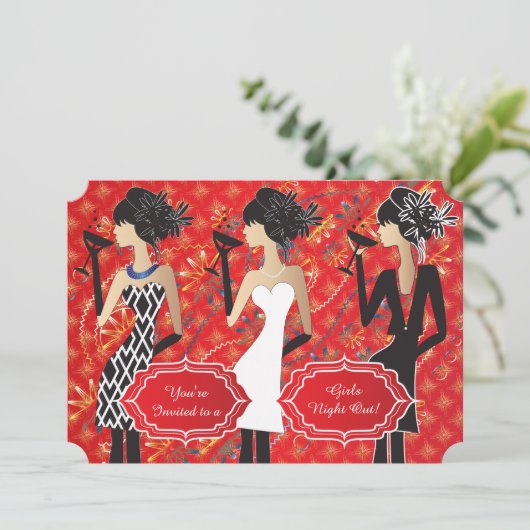 Aangepaste meisjes verjaardagsfeestje kaart (Staand voorkant)