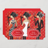 Aangepaste meisjes verjaardagsfeestje kaart (Voorkant / Achterkant)