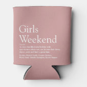 Aangepaste meisjes Weekend Definitie Dusty Roos Blikjeskoeler (Voorkant)