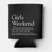 Aangepaste meisjes Weekend Definitie Zwart-wit Blikjeskoeler (Voorkant)