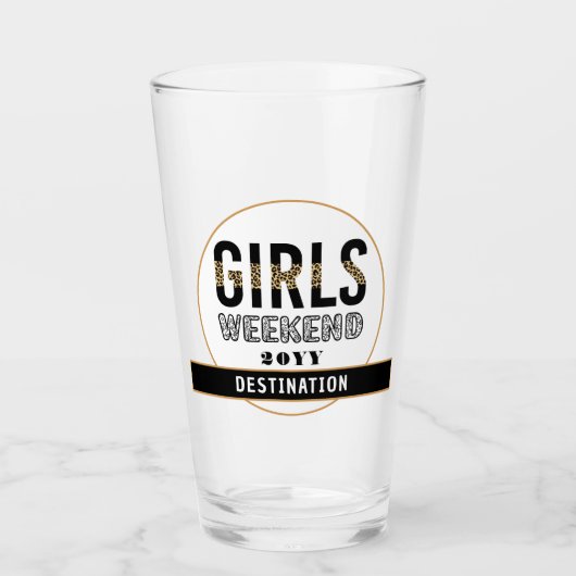 Aangepaste meisjes Wekend Girls reisvakantie Glas (Voorkant)