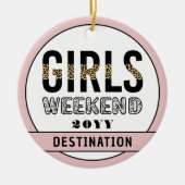 Aangepaste meisjes Wekend Girls reisvakantie Keramisch Ornament (Voorkant)