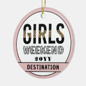 Aangepaste meisjes Wekend Girls reisvakantie Keramisch Ornament (Links)