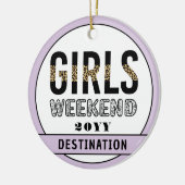 Aangepaste meisjes Wekend Girls reisvakantie Keramisch Ornament (Links)