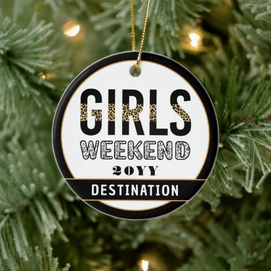 Aangepaste meisjes Wekend Girls reisvakantie Keramisch Ornament (Boom)