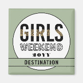 Aangepaste meisjes Wekend Girls reisvakantie Magneet (Voorkant)