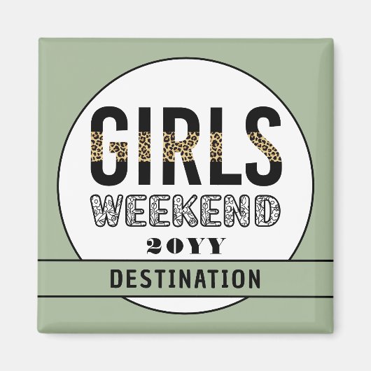 Aangepaste meisjes Wekend Girls reisvakantie Magneet (Voorkant)