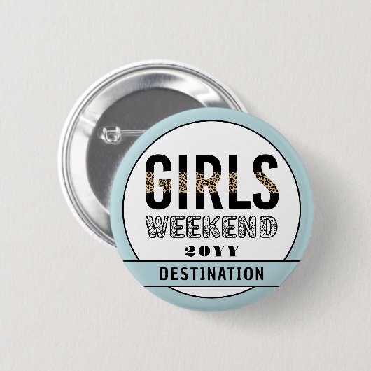 Aangepaste meisjes Wekend Girls reisvakantie Ronde Button 5,7 Cm (Voorkant /achterkant)