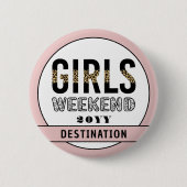 Aangepaste meisjes Wekend Girls reisvakantie Ronde Button 5,7 Cm (Voorkant)