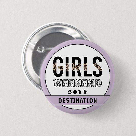 Aangepaste meisjes Wekend Girls reisvakantie Ronde Button 5,7 Cm (Voorkant /achterkant)