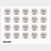 Aangepaste meisjes Wekend Girls reisvakantie Ronde Sticker (Vel)